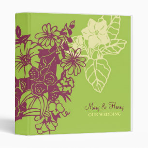 Contempo Floral (Leaf / Lavender) Wedding Binder