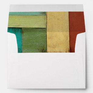Contempoary Coastal Multicolored Painting Envelope