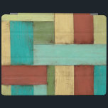 Contempoary Coastal Multicolored Painting iPad Smart Cover<br><div class="desc">Aqua,  green,  red and yellow meet in an explosion of colour reminiscent of a pattern on a beach deck. Hanging this contemporary coastal painting on your wall may entice you to take that vacation you've been putting off! Makes a great gift for anyone in need of a beach getaway.</div>