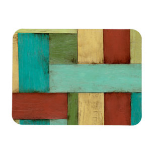 Contempoary Coastal Multicolored Painting Magnet