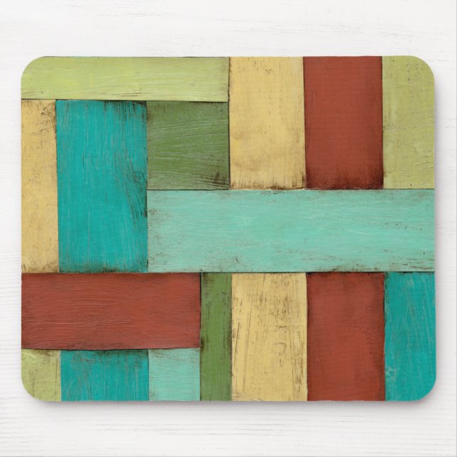 Contempoary Coastal Multicolored Painting Mouse Pad (Front)