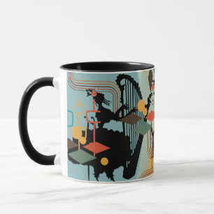 Contemporain Art Déco Conception Vintage Mug