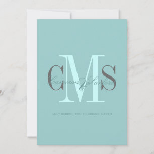 Contemporain + chic monogramme Mariage Invitations