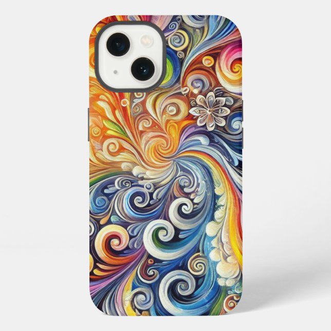 Contemporary Abstract Art iPhone Case (Back)