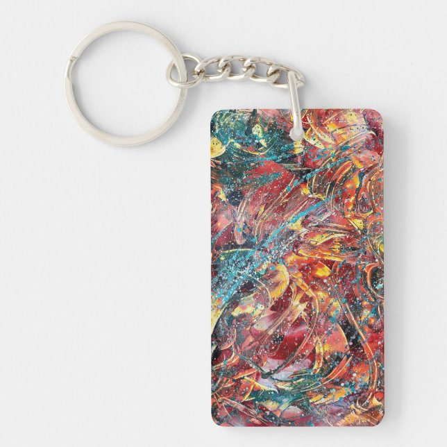 Contemporary Abstract Art Keychain (Front)