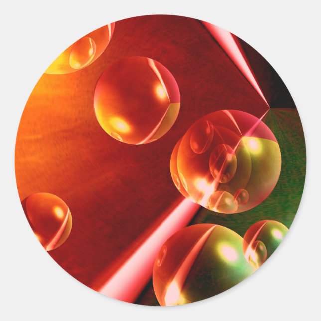 Contemporary Abstract Artwork by Serdar Hizli Classic Round Sticker (Front)