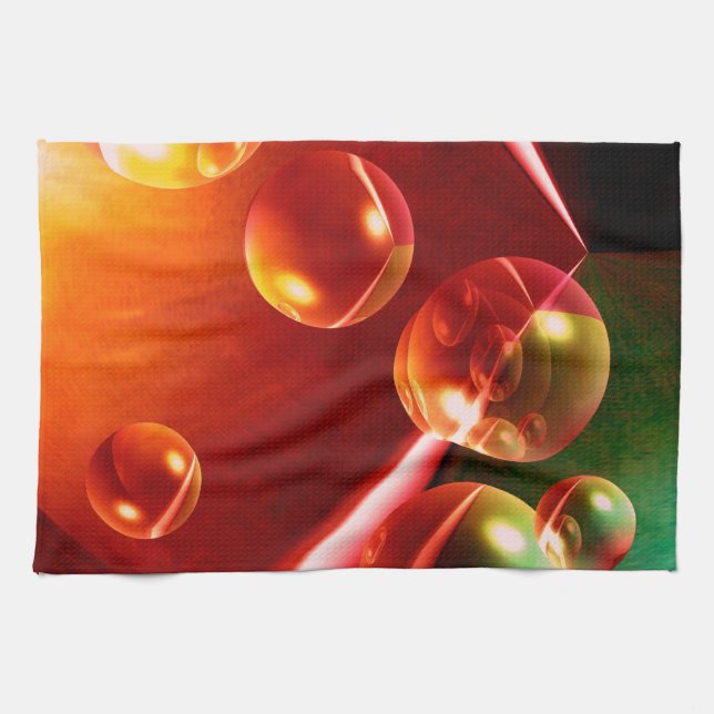 Contemporary Abstract Artwork by Serdar Hizli Kitchen Towel (Horizontal)