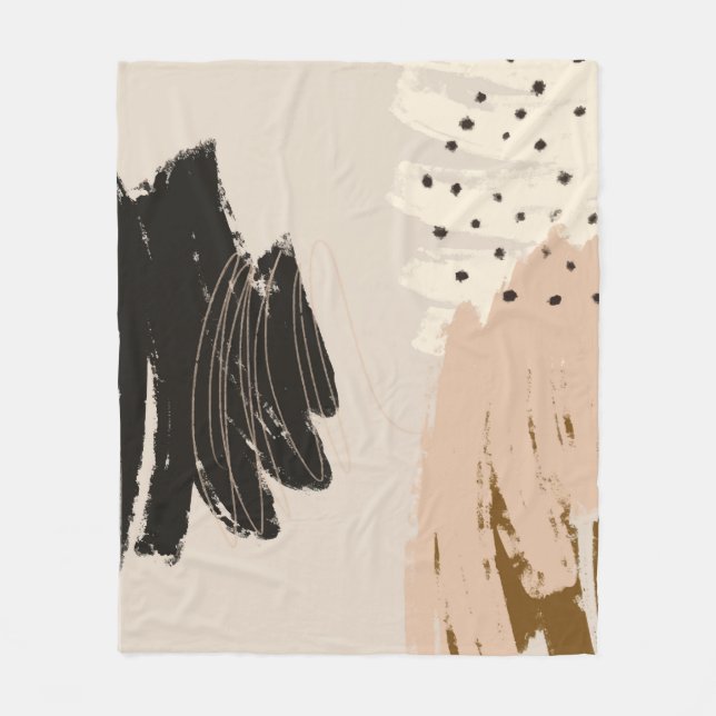 Contemporary abstract artwork,  decorative backgro fleece blanket (Front)