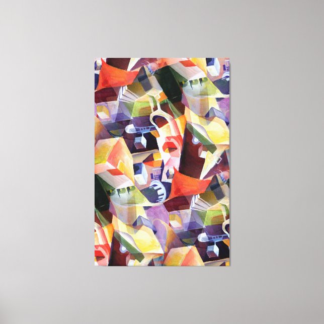Contemporary Abstract Cubism in Daidaism Style Canvas Print (Front)