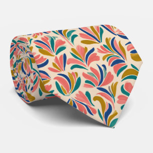 Contemporary Abstract Floral Pattern Tie