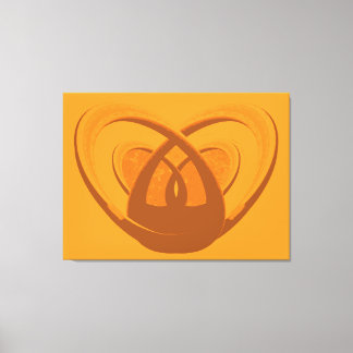 Contemporary Abstract Heart Within Heart  Canvas Print