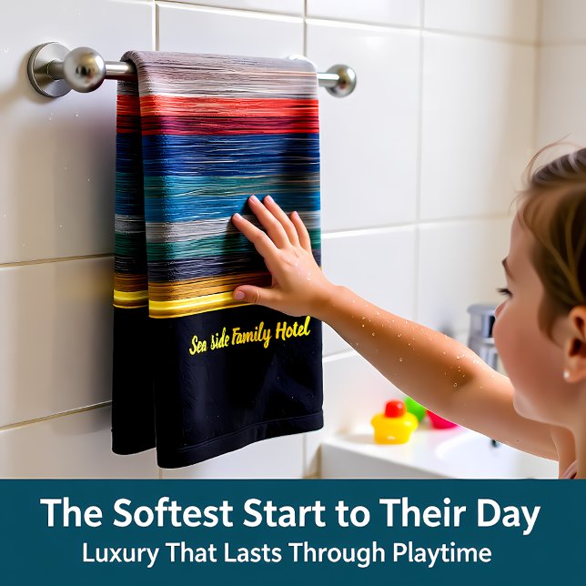 Contemporary abstract in red blue and brown silver bath towel set (Creator Uploaded)