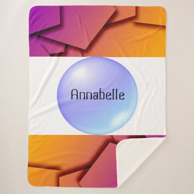 Contemporary Abstract in Urban Minimalism Sherpa Blanket (Front)