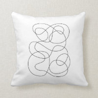 Contemporary Abstract Line Drawing Black and White