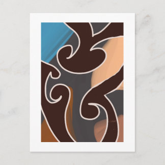 Contemporary Abstract Maori Art work 8 by RRW Postcard