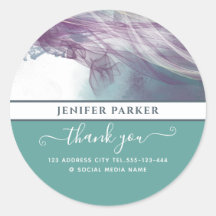 Contemporary abstract  modern script thank you cla