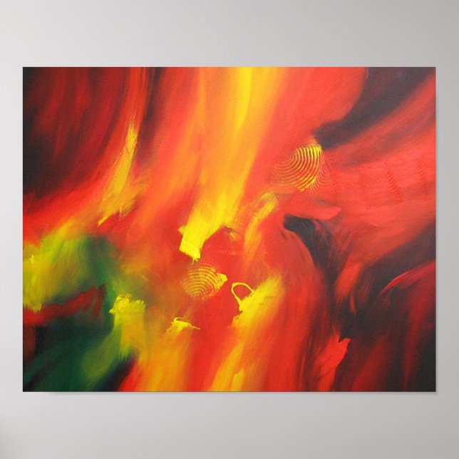 Contemporary Abstract Painting by Serdar Hizli Poster (Front)