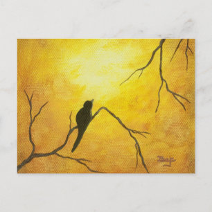 Contemporary Abstract Painting Design Postcard
