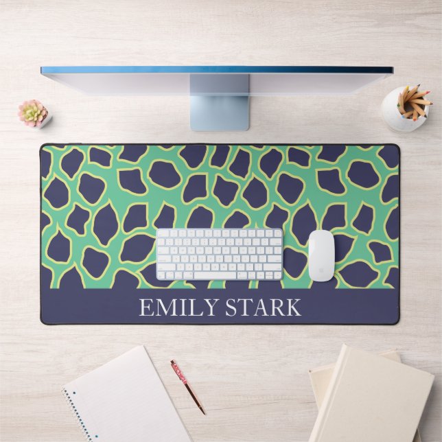 Contemporary Abstract Personalized Name Desk Mat (Office 1)