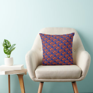 Contemporary Abstract Pop Wiggle Pattern Throw Pillow