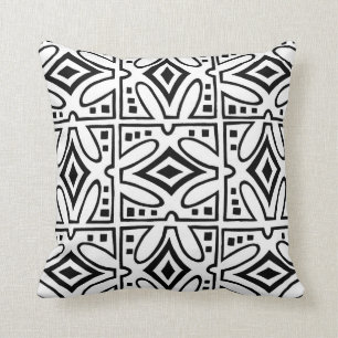 Contemporary Accent Pillow in a Black&White Print
