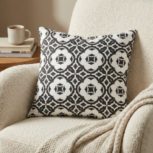 Contemporary Aesthetic Black and White Pattern Fabric