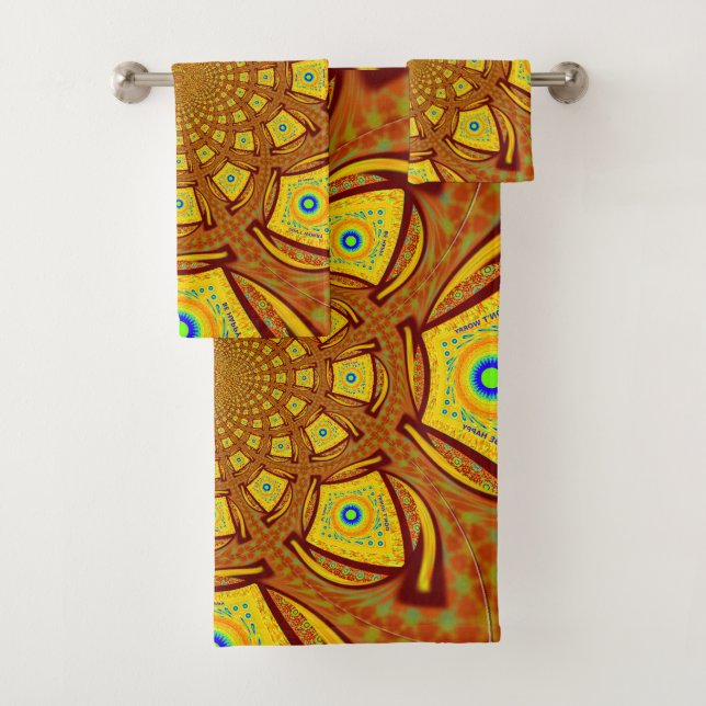 Contemporary African Motif Bath Towel Set (Insitu)