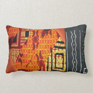 Contemporary: African Style Design Lumbar Pillow