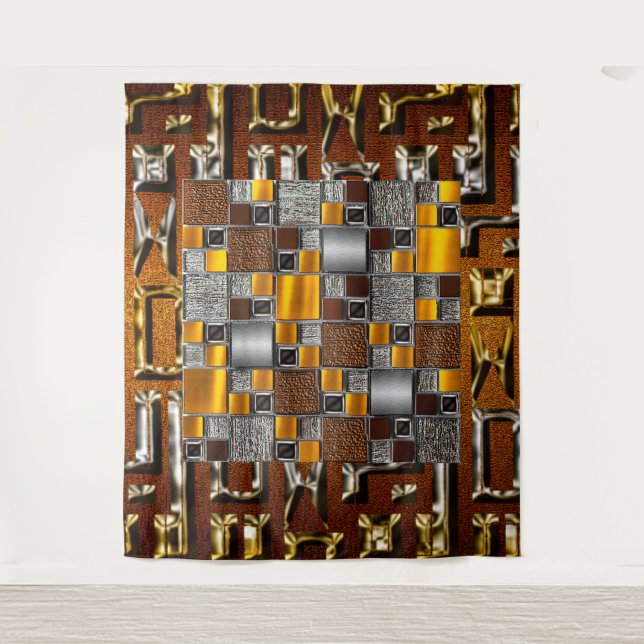 Contemporary Afrocentric Abstract Tapestry (Front)