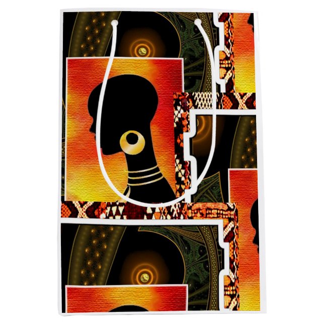 Contemporary Afrocentric  Medium Gift Bag (Front)