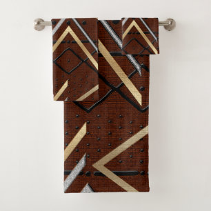Contemporary Afrocentric Motif  Bath Towel Set