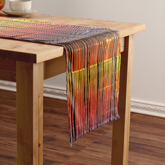  Contemporary Afrocentric Print Short Table Runner (In Situ)