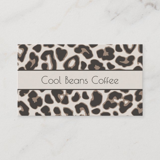 Contemporary Animal Print Business Card (Front)