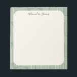 Contemporary Arch Line Art Sage Green Personalized Notepad<br><div class="desc">Contemporary Arch Line Art in Sage Green Personalized Notepad</div>
