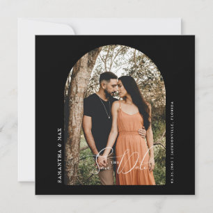 Contemporary Arch Photo Black Save the Date