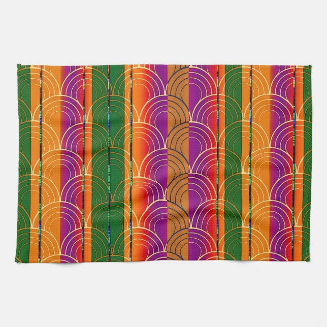 Contemporary Art Deco Design Kitchen Towel (Horizontal)