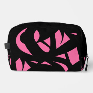 Contemporary Art Hot Pink / Black Dopp Kit