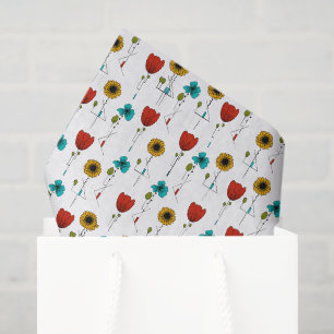 Contemporary Art Noveau Floral Pattern Tissue Paper