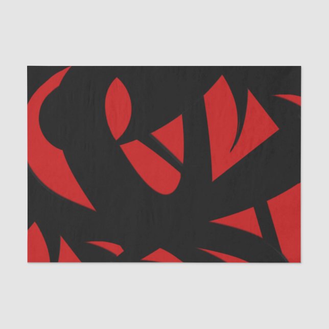 Contemporary Art Red / Black Tissue Paper (Front)