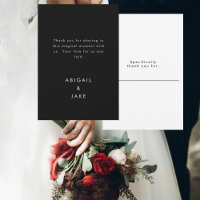Contemporary B/W Personalized Message Wedding