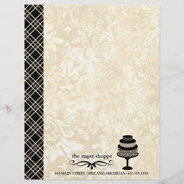 Contemporary Bakery Company Letterhead Template (Front)