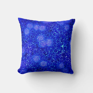 Contemporary Batik Motif Flowers and Firework Throw Pillow