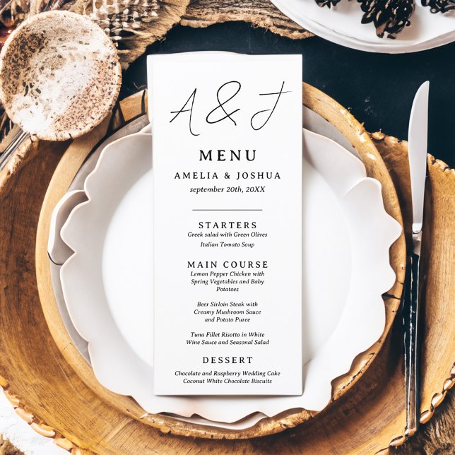 Contemporary Black and White Flat Menu (Creator Uploaded)