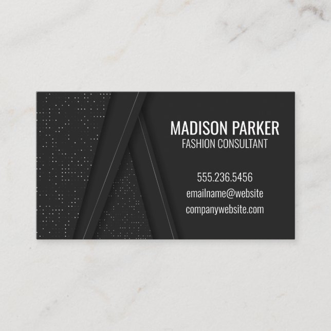 Contemporary Black Luxury Texture Background Business Card (Front)