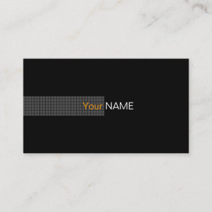 Contemporary Black Orange White Business Card