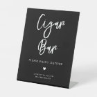 Contemporary black wedding Cigar Bar