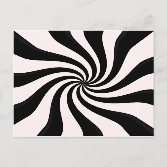 Contemporary Black & White Art Postcard (Front)
