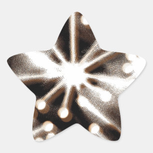Contemporary Black & White Art Star Sticker