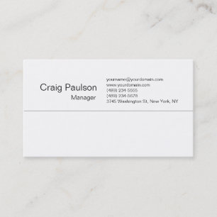 Contemporary Black White Attractive Business Card