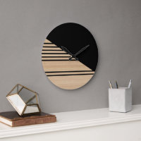 Contemporary Block Stripes Pattern On Faux Wooden